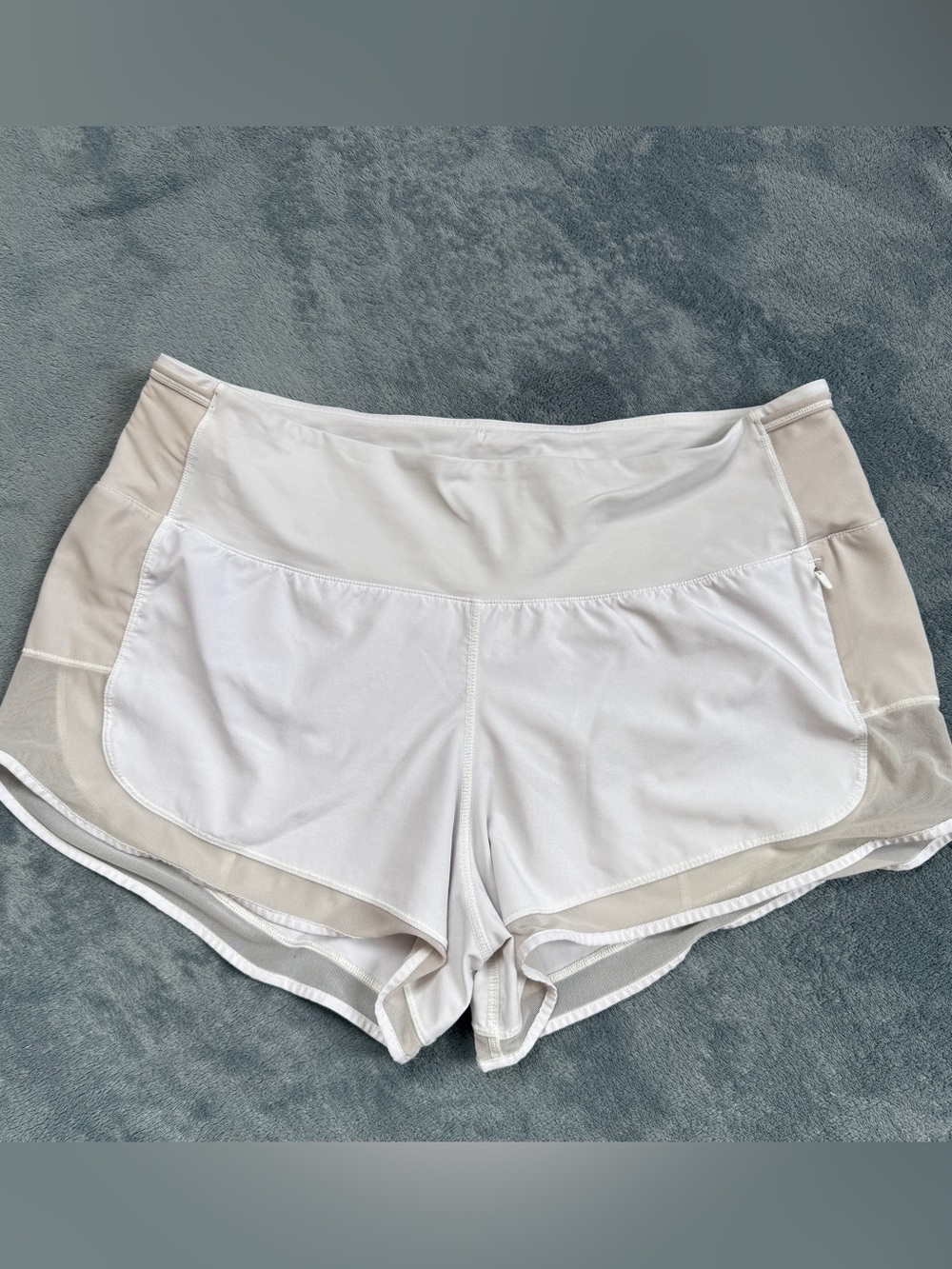 Women’s Lululemon White & Beige Active Shorts
